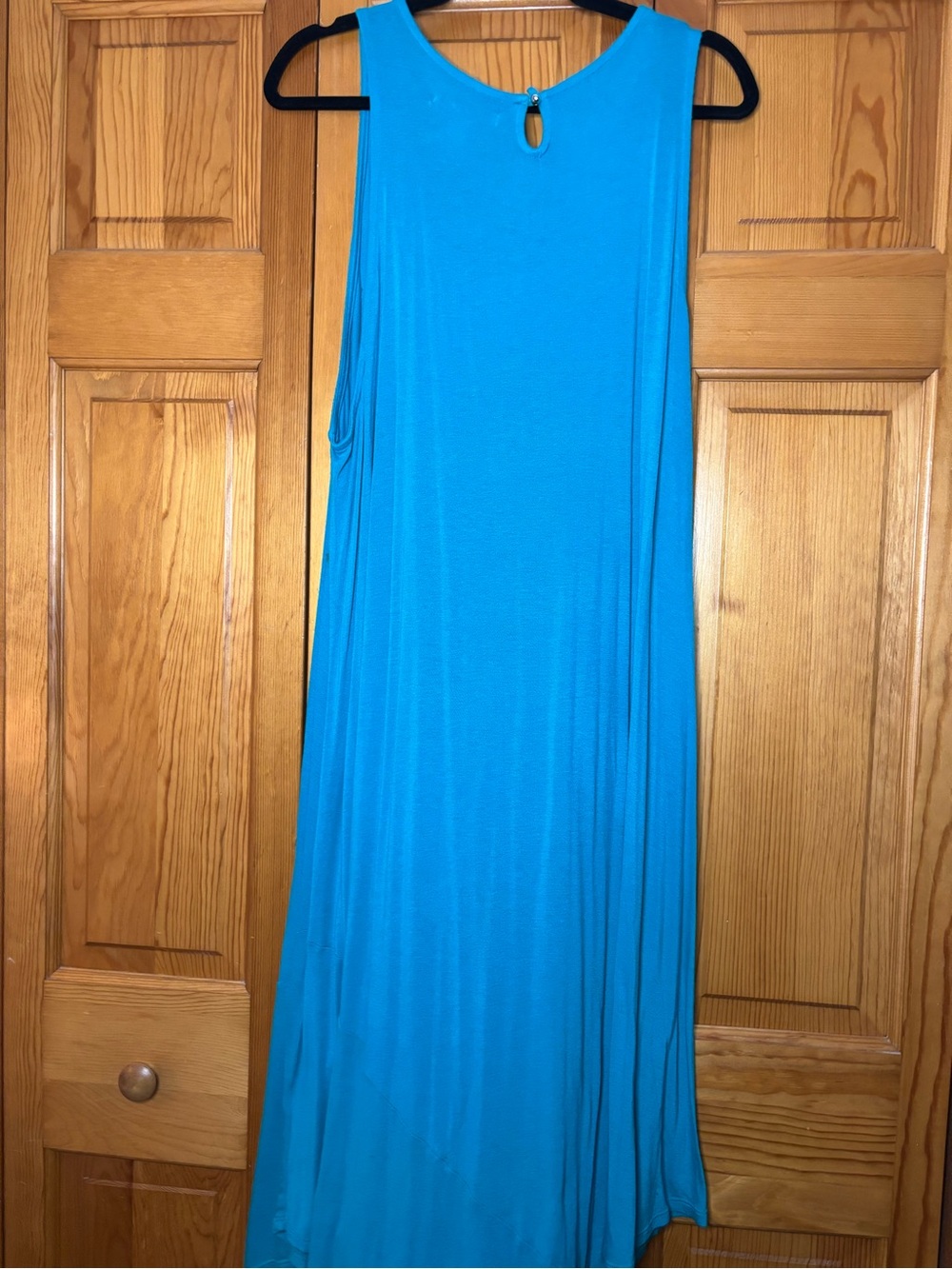 Sejour Teal Asymmetrical Maxi Dress - Picture 3 of 5